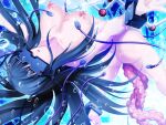  1girl air_bubble asphyxiation ass bdsm black_hair blue_hair bondage bound breasts bubble cable divine_heart_makina game_asset head-mounted_display kagemusya kurusu_makina_(divine_heart_makina) large_breasts long_hair nipples non-web_source nude official_art restrained self-datamine sex_machine solo stationary_restraints tentacles underwater variant_set visual_novel_cg 