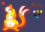 2_tails absurd_res alpha_pokemon brown_eyes fan_character feral floatzel fritz_floatzel generation_4_pokemon hi_res male multi_tail nintendo orange_body pokemon pokemon_(species) solo tail