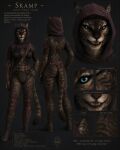 anthro bared_teeth barely_visible_genitalia barely_visible_vulva belt bethesda_game_studios biped bodysuit boots bottomwear breasts butt claws clothed clothing cute_fangs dark_brotherhood digital_media_(artwork) digitigrade english_text fangs fangs_bared felid feline female female_anthro finger_claws fingers footwear fur genitals hair hand_on_hip harness hi_res humanoid_genitalia humanoid_vulva khajiit leather leather_boots leather_clothing leather_footwear leather_harness leather_strap leather_topwear looking_at_viewer mammal markings microsoft mostly_nude multicolored_body multicolored_fur multicolored_tail navel open_mouth pointy_ears pose presenting presenting_hindquarters pupils shoes simple_background skamp_(whatever459) skimpy skinny skinsuit skyrim slim slit_pupils smile solo standing straps striped_body striped_fur striped_markings striped_tail stripes tail tail_markings teeth teeth_showing text the_elder_scrolls thief thieves_guild tight_clothing tongue topwear vulva whatever459 youtuber_character