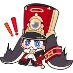  ! blue_eyes blush_stickers chibi chibi_only commentary english_commentary hand_up hat honkai:_star_rail honkai_(series) no_humans official_art pom-pom_(honkai:_star_rail) ringed_eyes solo surprised transparent_background trembling wavy_mouth 