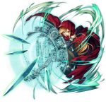  1girl aqua_outline artist_request black_dress black_gloves black_shoes blonde_hair chain cloak crystal_shards dress elbow_gloves evileye_(overlord) fantasy floating full_body game_asset gloves grand_summoners green_aura hair_between_eyes hood hood_up hooded_cloak long_hair magic_circle official_art open_mouth outline overlord_(maruyama) pantyhose red_cloak shoes simple_background solo teeth third-party_source torn_cloak torn_clothes transparent_background upper_teeth_only v-shaped_eyebrows very_long_hair 