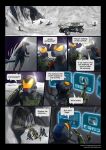 2026 4_arms 4_eyes alien ambiguous_gender anthro armor clothing colored comic darth_biomech dialogue dialogue_box english_text furgonomics group headgear helmet hi_res leaving_the_cradle light moon multi_arm multi_eye multi_limb raharr space speech_bubble star tail tail_clothing text url vehicle