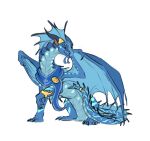 accessory ambiguous_gender aquatic aquatic_dragon blue_body blue_scales claws countershade_torso countershading dragon eyes_closed feral finger_claws frill_(anatomy) furgonomics gills hi_res horn long_neck membrane_(anatomy) membranous_frill membranous_wings mythological_creature mythological_scalie mythology opal_(vensart) sash scales scalie seawing_(wof) simple_background sitting smile solo tail tail_accessory tailband toe_claws vensart white_background wings wings_of_fire