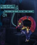 3d_(artwork) 3d_background 5:6 anthro armor bent_over big_butt black_nose blue_body blue_fur breasts butt butt_grab crossover dialogue digital_media_(artwork) english_text eyelashes fan_character fangs feet female fur fusion generation_4_pokemon gloves_(marking) glowing glowing_eyes grey_body grey_fur hair hand_on_butt headgear helmet hi_res linyxart looking_at_viewer markings midna mixed_media nintendo one_eye_obstructed open_mouth open_smile pokemon pokemon_(species) prehensile_hair red_eyes red_hair small_breasts smile solo speech_bubble talking_to_viewer teeth text the_legend_of_zelda thick_thighs tongue tongue_out twilight_princess weavile wide_hips yellow_markings