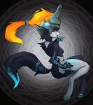 4_toes 5_fingers absurd_res accessory alternate_species anthro arm_markings arm_tuft armor bedroom_eyes bent_legs biped black_body black_breasts black_butt black_claws black_ears black_fur black_hands black_inner_ear black_inner_ear_fluff black_nose black_tail black_tuft blue_markings blue_pawpads blue_tail_tip breasts butt canid canine canis claws clothing countershade_face countershade_fur countershade_snout countershading cute_fangs digitigrade dipstick_tail ear_markings elbow_tuft eyebrows fangs featureless_breasts feet female female_anthro finger_claws finger_markings fingers floating full-length_portrait fur fur_markings furrification fused_shadow grey_clothing grey_headwear grey_helmet hair hair_accessory hair_ring hand_markings headgear headgear_only headwear headwear_only helmet helmet_only hi_res hindpaw humanoid_hands imp inner_ear_fluff inner_ear_markings iris leg_markings long_ears long_hair long_tail looking_aside looking_aside_at_viewer looking_at_viewer looking_back looking_back_at_viewer mammal markings mask midna mostly_nude mostly_nude_anthro mostly_nude_female multicolored_body multicolored_fur narrowed_eyes nintendo nude one_fang orange_hair pawpads paws phenelia pinup pointy_ears portrait pose pupils rear_view red_eyes red_pupils seductive shaded shoulder_tuft side_view slim slim_anthro slim_female small_breasts small_eyebrows smile smiling_at_viewer snout solo tail tail_markings teeth the_legend_of_zelda thick_tail thick_thighs thigh_markings three-quarter_view toes torso_markings tuft twili twilight_princess two_tone_body two_tone_fur white_body white_countershading white_eyebrows white_fur wolf wolf_midna yellow_sclera