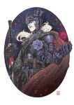  1boy armor blood blood_drip blood_on_hand closed_mouth commission elric_of_melnibone elric_of_melnibone_(series) fantasy gloves greatsword grey_armor helmet highres holding holding_sword holding_weapon knight long_hair looking_at_viewer male_focus muzhur red_eyes simple_background solo stormbringer sword weapon white_background white_hair winged_headwear 