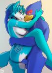 5_fingers absurd_res anthro anthro_on_anthro anthro_penetrated anthro_penetrating anthro_penetrating_anthro areola avian balls bird black_nose blue_body blue_feathers blue_fur blue_hair bodily_fluids breast_grab breasts butt canid canine duo falco_lombardi feathers female female_anthro female_penetrated fingers fox fur genitals hair hand_on_breast hi_res humanoid_genitalia humanoid_hands humanoid_penis interspecies kingdorkster krystal_(star_fox) male male/female male_penetrating male_penetrating_female mammal multicolored_body multicolored_fur nintendo nipples nude nude_anthro nude_female nude_male penetration penile penile_penetration penis penis_in_vagina pink_areola pink_nipples sex smile star_fox teeth two_tone_body two_tone_fur vaginal vaginal_penetration vulva white_body white_fur