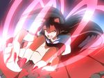  action aiming_at_viewer angry animal_ears anime_coloring brown_hair dress fangs fingernails foreshortening frilled_sleeves frills gradient gradient_background imaizumi_kagerou light_trail long_hair long_sleeves looking_at_viewer nail_polish open_mouth red_eyes sharp_fingernails shinori solo tail teeth touhou tsurime wolf_ears wolf_tail 