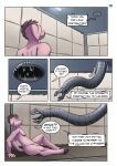 after_orgasm alphasabre anthro bodily_fluids comic comic_panel cum cum_on_body cum_on_penis cum_on_self curled_tail dialogue domestic_pig english_text genital_fluids genitals hi_res hooves humanoid_genitalia humanoid_penis lights machine male mammal mohawk nanobots nipples nude nude_anthro nude_male padded_room page_number penis pink_body robot robotic_arm solo speech_bubble suid suine sus_(pig) tail text valentino_(alphasabre)