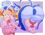 2_penises alternate_version_at_source anal anal_orgasm anal_penetration anthro anus aquatic backsack balls big_balls big_butt blonde_hair blue_tongue blush blush_lines bodily_fluids body_blush body_hair bovid bracelet butt butt_blush caprine crying_while_penetrated darkened_anus darkened_balls darkened_genitalia dialogue digital_media_(artwork) dominant double_anal double_penetration drooling duo ejaculation eyebrows fangs felid feline fish fur genitals goat hair hairy_balls hands-free happy happy_sex hi_res interspecies jewelry larger_dom male male/male mammal manta_ray motion_lines multi_genitalia multi_penis nude nude_male on_top_of_another open_mouth orgasm orgasm_face oseterollicete overweight overweight_anthro overweight_male paired_penetration penetration penile penile_penetration penis penis_in_ass profanity puffy_anus pupils ray_(fish) saliva saliva_string sex shaded shaking_orgasm shoeless simple_background size_difference smaller_male speech_bubble tail tears tears_of_pleasure technically_nude teeth tongue whiskers white_body white_fur yelling yellow_pupils