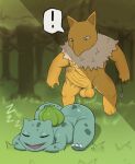2026 3_toes 4_fingers ambiguous_feral ambiguous_gender anthro balls big_butt biped bodily_fluids bulbasaur butt claw_fingers claws digital_drawing_(artwork) digital_media_(artwork) duo erection exclamation_point eyelashes eyes_closed fangs feet feral fingers foreskin forest forest_background fur generation_1_pokemon genital_fluids genital_raphe genitals glans glistening glistening_balls glistening_body glistening_butt glistening_genitalia grass green_body grey_eyes hewa hi_res holding_object holding_pendulum humanoid_genitalia humanoid_penis hypno_(pokemon) imminent_sex looking_at_another male male/ambiguous male_anthro motion_lines multicolored_body multicolored_fur nature_background navel neck_tuft nintendo nude nude_anthro nude_male open_mouth orange_balls orange_body orange_fur orange_glans orange_inner_ear orange_penis partially_retracted_foreskin pendulum penis pink_tongue plant pointy_ears pokemon pokemon_(species) precum prick_ears quadruped raphe_(anatomy) scrotal_raphe sleeping sound_effects speech_bubble standing tan_body tan_fur teeth throbbing throbbing_balls toe_claws toes tongue tree tuft two_tone_body two_tone_fur vein veiny_penis vowelless vowelless_sound_effect white_claws zzz