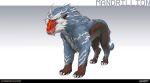 2026 4_toes 5_toes absurd_res ambiguous_feral ambiguous_gender blue_body blue_fur blue_tail brown_body brown_feet brown_fur claws colored company_name concept_art digital_drawing_(artwork) digital_media_(artwork) english_description english_text feet felid feline feral fur haplorhine hi_res highguard_(game) leg_markings light lighting long_fangs long_tail mammal mandrillion_(highguard) markings monkey mouth_closed multicolored_body multicolored_fur nicholas_patrick_kelana nude nude_ambiguous official_art old_world_monkey orange_eyes paws primate quadruped shaded sharp_teeth solo standing tail teeth text three-quarter_view toe_claws toes white_body white_claws white_fur white_markings