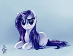 2012 cutie_mark equid equine eyelashes female feral friendship_is_magic hair hasbro hooves horn long_hair looking_at_viewer mammal my_little_pony mythological_creature mythological_equine mythology pupils purple_hair quadruped rarity_(mlp) smile solo tail unicorn wet_hair white_body whitediamonds