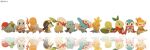  >_< absurdres backwards_hat barry_(pokemon) blue_oak bow brendan_(pokemon) brown_cape bulbasaur cape charmander chikorita chimchar closed_eyes closed_mouth clothed_pokemon commentary_request crystal cyndaquil dawn_(pokemon) emerald_(pokemon) ethan_(pokemon) fire flame-tipped_tail full_body goggles goggles_on_headwear green_scarf hat hat_bow highres leaf_(pokemon) lineup lucas_(pokemon) lyra_(pokemon) may_(pokemon) mudkip notice_lines one_eye_closed open_mouth piplup pokemon pokemon_(creature) pokemon_adventures pokemon_focus red_(pokemon) red_bow red_eyes red_hat red_scarf reflection scarf silver_(pokemon) simple_background sitting sleeping squirtle starter_pokemon_trio tail tokuura torchic totodile treecko turtwig twitter_username unworn_bandana unworn_cape unworn_hat unworn_headwear white_background white_hat wristband 