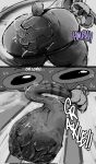 2026 ambiguous_gender anthro anthro_on_anthro anus big_butt butt comic crimson_2020 crowning_feces dialogue digital_drawing_(artwork) digital_media_(artwork) dominant dominant_anthro duo english_description english_text excessive_feces feces female_(lore) glistening glistening_butt grunting hi_res huge_butt hyper hyper_crowning_feces hyper_feces koala low-angle_view mammal marsupial motion_lines onomatopoeia pooping restricted_palette sitting sound_effects submissive submissive_anthro tail teeth text toilet_slave tooth_gap vombatiform