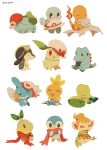  >_< absurdres backwards_hat barry_(pokemon) blue_oak bow brendan_(pokemon) brown_cape bulbasaur cape charmander chikorita chimchar closed_eyes closed_mouth clothed_pokemon commentary_request crystal cyndaquil dawn_(pokemon) emerald_(pokemon) ethan_(pokemon) fire flame-tipped_tail full_body goggles goggles_on_headwear green_scarf hat hat_bow highres leaf_(pokemon) lucas_(pokemon) lyra_(pokemon) may_(pokemon) mudkip notice_lines one_eye_closed open_mouth piplup pokemon pokemon_(creature) pokemon_adventures pokemon_focus red_(pokemon) red_bow red_eyes red_hat red_scarf scarf silver_(pokemon) simple_background sitting sleeping squirtle starter_pokemon_trio tail tokuura torchic totodile treecko turtwig twitter_username unworn_bandana unworn_cape unworn_hat unworn_headwear white_background white_hat wristband 