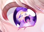  1boy 1girl arm_up brown_hair commentary_request cure_friendy determined enishidayuu eye_focus eye_reflection eyelashes highres inukai_iroha light_blush magical_girl precure purple_eyes reflection toyama_satoru wonderful_precure! 