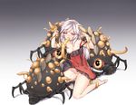  animal_ears bad_id bad_pixiv_id barefoot bestiality blush body_blush brain_injection breasts bug cat_ears cat_tail dress dress_lift gradient gradient_background insect kuro_(kuronell) long_hair monster nipples no_bra no_panties oral original rape small_breasts tail tentacles torn_clothes white_hair yellow_eyes 