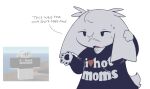 2025 4_fingers ambiguous_anthro ambiguous_gender anthro black_clothing black_shirt black_topwear bodily_fluids cave_story clothing dialogue english_text facial_scar female_(lore) fingers floppy_ears furrowed_eyebrows hair half-closed_eyes hand_on_ear heart_symbol humor lagomorph mammal mimiga narrowed_eyes nose_scar novelty_clothing oofmasterxd open_mouth pawpads portrait reference_image roblox scar screencap scut_tail shirt short_tail simple_background solo sue_sakamoto sweat sweatdrop tail text three-quarter_portrait topwear white_background white_hair x_scar