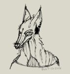 2024 4_eyes alien ambiguous_gender anthro babbage bridge_piercing bust_portrait canid clothed clothing dated digital_drawing_(artwork) digital_media_(artwork) ear_chain ear_piercing ear_ring ear_stud ear_tuft eyebrow_piercing eyebrow_ring eyebrow_whiskers facial_piercing fluffy gauged_ear looking_at_viewer low_res male_(lore) mammal multi_eye multiple_ear_piercings multiple_eyebrow_piercings nose_piercing nose_ring piercing portrait ring_piercing scar scratches septum_piercing septum_ring shoulder_scar signature sketch solo topwear tuft whiskers yote_(babbage)