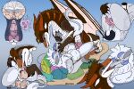 3:2 belly big_belly bodily_fluids corrsus cum cum_in_vagina cum_inflation cum_inside digital_media_(artwork) dragon duo eastern_dragon egg egg_insertion erection feral fur genital_fluids genitals hair herm herm/herm hi_res horn huge_belly hyper hyper_belly hyper_pregnancy impregnation inflation internal intersex intersex/intersex lying mythological_creature mythological_scalie mythology on_back open_mouth oviposition ovipositor ovum penetration penis pillow pregnant pregnant_feral pregnant_herm pregnant_intersex pregnant_sex rubin_owl saliva scalie sex simple_background sketch sketch_page sperm_cell tail teeth tongue vaginal vaginal_penetration white_body white_fur wings