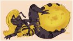 4_arms ant antennae_(anatomy) anthro arthropod arthropod_abdomen arthropod_abdomen_genitalia black_body black_skin blonde_hair bodily_fluids chaosferret female food genitals hair hi_res honey_(food) honey_on_breasts honey_on_genitals honey_on_hand honey_on_nipples honey_pussy_juice honeypot_ant hymenopteran insect lactating lactating_honey multi_arm multi_limb nude solo spread_legs spreading swollen_breasts translucent translucent_body unusual_bodily_fluids unusual_lactation vulva yellow_vulva