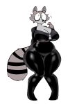 2026 absurd_res anthro big_breasts black_bodysuit black_boots black_clothing black_footwear black_latex black_skinsuit black_stripes bodysuit boots breasts cleavage clothed clothed_anthro clothed_female clothing female fluffy fluffy_tail footwear fur grey_body grey_fur hi_res high_heeled_boots high_heels kdarkito latex latex_bodysuit latex_clothing latex_skinsuit mammal multicolored_body multicolored_fur procyonid raccoon shoes skinsuit solo standing stripes tail tight_clothing two_tone_body two_tone_fur uva_the_raccoon wide_hips