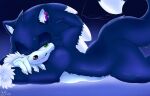 angelwolf534 anthro bedroom_eyes bisexual_pride_colors blue_background blue_body blue_fur digital_media_(artwork) ear_piercing ear_ring eulipotyphlan fangs fur green_eyes lgbt_pride lying male mammal narrowed_eyes on_front piercing pride_colors ring_piercing seductive sega simple_background solo sonic_the_hedgehog sonic_the_hedgehog_(series) sonic_the_werehog sonic_unleashed tail tail_motion tailwag teeth werecreature wereeulipotyphlan werehog