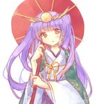  bad_id bad_pixiv_id haori japanese_clothes kimono oriental_umbrella pf purple_hair puzzle_&amp;_dragons red_eyes simple_background solo twintails umbrella white_background yomi_(p&amp;d) 