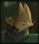 4_fingers anthro canid canine clothing diane_foxington dreamworks eyebrow_piercing eyewear facial_piercing female fingers fox fur gamgyuls glasses glasses_off hi_res looking_at_viewer mammal orange_body orange_fur piercing sitting smile smiling_at_viewer solo suit sunglasses the_bad_guys