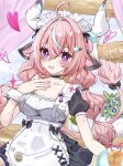 2026 2_horns absurd_res animal_ears animal_humanoid black_clothing blush bovid bovid_humanoid bovine bovine_humanoid breasts cattle_humanoid clothed clothed_female clothed_humanoid clothing female fully_clothed fully_clothed_female fully_clothed_humanoid genshin_impact h1l4rs7hqn17577 hair half-length_portrait hi_res holding_tray horn humanoid light_body light_skin maid_headdress maid_uniform mammal mammal_humanoid mihoyo pink_hair portrait solo tail uniform varesa_(genshin_impact)