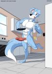 abs absurd_res aged_up anthro balls biceps big_muscles big_pecs big_penis bodily_fluids canid canine canis cheeky_smile container cookware cum cum_drool dairy_products domestic_dog electronics food frying_pan genital_fluids genitals glistening glistening_genitalia glistening_penis hi_res holding_container holding_object hybrid inside kenthenugget kitchen kitchen_utensils leaking_precum male mammal milk mixed_breed muscular muscular_anthro muscular_arms muscular_male muscular_thighs pecs penis phone precum scamp_(crescent_blue) schnauzer smile solo tongue tongue_out tools vein veiny_penis wolf