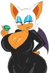 2023 anthro barely_contained barely_contained_breasts bat big_breasts big_butt bodysuit breasts bursting_breasts butt chaos_emerald cleavage_cutout clothed clothing cutout female fur gem hi_res huge_breasts huge_butt imminent_wardrobe_malfunction mammal momijizx no_bra rouge_the_bat sega skinsuit solo sonic_the_hedgehog_(series) tight_clothing tight_fit tight_suit unzipped_bodysuit zipper