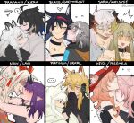  ... 6+girls :d ahoge animal_ear_fluff animal_ears arknights black_choker black_gloves black_hair black_shirt blaze_(arknights) blonde_hair blue_streaks blush braid braided_sidelocks cat_ears cat_girl character_name choker closed_eyes commentary dlanon dragon_girl dragon_horns earrings ears_through_headwear eighth_note english_commentary extra_ears fang feather_hair fingerless_gloves full-face_blush gloves grey_hair grey_jacket grey_shirt greythroat_(arknights) hair_ornament hairband hat headphones heidi_(arknights) horns hug implied_extra_ears jacket jewelry jitome kiss kissing_cheek kissing_ear kissing_hand kjera_(arknights) laurels lava_(arknights) material_growth medium_hair muelsyse_(arknights) multicolored_hair multiple_drawing_challenge multiple_girls musical_note nearl_(arknights) nervous_smile nervous_sweating nian_(arknights) open_mouth oripathy_lesion_(arknights) pendant_choker pink_hair platinum_(arknights) pointy_ears pozyomka_(arknights) pramanix_(arknights) purple_hair red_hairband red_hat red_streaks saliva saria_(arknights) shirt sidelocks six_fanarts_challenge smile snow_leopard_ears snow_leopard_girl spoken_ellipsis spoken_musical_note squeans squiggle streaked_hair sweat tassel tassel_earrings tongue tongue_out u_u white_hair white_shirt yellow_eyes yuri 
