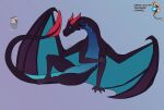 6_ears art_fight chucha_(lilly_mega) claws digital_media_(artwork) dragon embarrassed feral hi_res horn long_tail looking_at_viewer male male/male multi_ear mythological_creature mythological_scalie mythology nude paws pose reptile scalie simple_background sitting sketch solo superplus sweets tail tail_tuft tuft wings