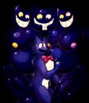 anthro cat_costume cat_mike_(deltarune) clothing costume darkner deltarune domestic_cat felid feline felis femboy friend_(deltarune) glistening glistening_body group hi_res kadedrawz male male/male mammal overweight overweight_male pressed_against red_ribbon scared smile smiling_at_another trio undertale_(series)