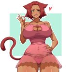 absurd_res animal_humanoid big_breasts biped bleach_(series) breasts butt butt_from_the_front cat_humanoid clothed clothing felid felid_humanoid feline feline_humanoid female front_view haineko hand_on_hip heart_symbol hi_res humanoid looking_at_viewer mammal mammal_humanoid panties pink_clothing pupils simmsyboy solo thick_thighs translucent translucent_clothing underwear wide_hips