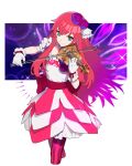  1girl bow bow_(music) breasts closed_mouth commentary_request cropped_legs dress flower glove_bow gloves green_eyes hair_flower hair_ornament hair_ribbon holding holding_bow_(music) holding_instrument holding_violin instrument long_hair moudoku_(decopon3rd) pantyhose playing_instrument pretty_rhythm pretty_rhythm_rainbow_live pretty_series purple_flower purple_pantyhose red_bow red_dress red_hair red_pantyhose renjouji_beru ribbon sidelocks small_breasts solo striped_clothes striped_pantyhose two-tone_dress two-tone_pantyhose very_long_hair violin white_dress white_gloves white_ribbon 