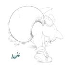 5_fingers anthro ass_up badger bent_over biped blush breasts clothing diaper eyelashes feces feet female fingers flexible footwear fur hair half-closed_eyes hand_on_foot hi_res high-angle_view looking_at_viewer looking_pleasured mammal monochrome motion_lines mustelid musteline narrowed_eyes nipples open_mouth pooping presenting presenting_diaper raised_tail sagging_diaper sega shoes signature simple_background small_breasts soiled_diaper soiling soiling_diaper solo sonic_boom sonic_the_hedgehog_(series) sophiepoof sound_effects spread_legs spreading sticks_the_jungle_badger tail tied_hair unclean_diaper used_diaper using_diaper