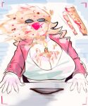 2026 5_fingers abstract_background absurd_res anthro big_breasts birthday birthday_cake birthday_candle blonde_hair blue_eyes breasts cake camera_view cavemanon_studios claws cleavage clothed clothing curvy_figure deadassspider dessert digital_drawing_(artwork) digital_media_(artwork) dinosaur eyelashes female finger_claws fingers food front_view hadrosaurid hair hi_res huge_breasts i_wani_hug_that_gator jacket long_hair magenta_body magenta_scales mia_moretti multicolored_body multicolored_scales ornithischian ornithopod parasaurolophus prehistoric_species red_clothing red_jacket red_topwear reptile scales scalie solo topwear two_tone_body two_tone_scales voluptuous voluptuous_anthro voluptuous_female white_body white_scales