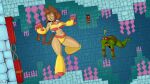 16:9 2026 anthro armor brown_body brown_fur brown_hair brown_tail clothing digital_drawing_(artwork) digital_media_(artwork) domestic_cat felid feline felis female female_anthro fur gameoverse gauntlets gauntlets_(weapon) glitch_productions gloves goggles_on_face green_body hair handwear hi_res kit_bodega mammal raphael_(tmnt) reptile scalie seaweed shaded_background stogiegoatarts stone_wall swimwear tail teenage_mutant_ninja_turtles turtle underwater video_game_reference wall_(structure) water widescreen