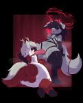 absurd_res anthro anus areola armwear balls big_balls big_breasts big_butt big_knot bodily_fluids breasts butt canid canine canis clothing deer duo fangs fellatio folfie_winter genitals gynomorph gynomorph/male harness hi_res huge_butt hybrid intersex intersex/male kemono knot knotted_penis latex latex_armwear latex_clothing latex_legwear leaning leaning_backward legwear looking_pleasured male mammal nipple_piercing nipples oral penile penis piercing saliva saliva_on_breasts saliva_on_penis saliva_string sex shortstack shortstack_intersex size_difference small_balls spiked_piercing sucking teeth thedeirdre96 thick_thighs wolf