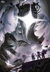  2others absurdres angel_wings axe colored_skin dark_particles deltarune feathered_wings fighting_stance fingernails furry furry_female giant goat_boy hand_eye head_wings highres horns kris_(dark_world)_(deltarune) kris_(deltarune) long_fingernails mane_ax_(deltarune) multiple_others multiple_wings one-eyed over_shoulder purple_skin ralsei reptile_girl scarf standing storyking1559 susie_(dark_world)_(deltarune) susie_(deltarune) sword the_fun_gang titan_(deltarune) umbrakinesis utdr_(toby_fox) weapon weapon_over_shoulder white_wings wings 