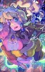  2boys 2girls animal_ears arm_up artist_logo artist_name black_pantyhose blank_eyes blonde_hair blue_eyes blush bowser breast_press breasts brooch brown_fur brown_hair cat_ears cat_girl cat_tail claws closed_mouth commentary crossover crown dress earrings elbow_gloves english_commentary furry furry_female gameoverse gloves goggles goggles_on_head hand_on_headphones headphones highres hug hug_from_behind inkrelic jewelry kit_bodega large_breasts logo long_hair mario mario_(series) multiple_boys multiple_girls one_eye_closed open_mouth pantyhose pink_dress pink_lips princess_peach reaching reaching_towards_another red_eyes ring short_dress short_hair sphere_earrings tail tears thighs whiskers white_gloves yellow_dress 