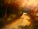  evening field forest game_asset grass nature no_humans non-web_source official_art outdoors path rural self-datamine subarashiki_hibi tree variant_set 