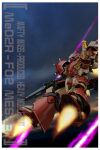  battle beam_rifle cable character_name cloud cloudy_sky commentary_request derivative_work energy_beam energy_gun english_text explosive exposed_internal_machinery gundam gundam:_hathaway's_flash hawkver2hudson highres holding holding_energy_gun holding_weapon mecha mecha_focus messer_(mobile_suit) mine_(weapon) mobile_suit no_humans one-eyed_mecha photo_background realistic robot scene_reference science_fiction shield shoulder_spikes sky solo spikes thrusters war weapon 
