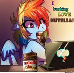  computer equine friendship_is_magic hair laptop mammal multi-colored_hair my_little_pony pegasus rainbow_dash_(mlp) stella wings 