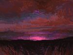  autumn commentary dim_lighting dusk field hexh no_humans original pixel_art red_sky scenery sky wheat_field 