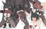  1girl 1other absurdres animal_penis anus ass bar_censor bestiality black_gloves black_hair black_pantyhose breasts censored commentary_request covered_nipples cum cum_in_pussy dosukebe_rabbit erection female_masturbation fertilization fingerless_gloves fox_girl gloves hetero highres horse horse_penis hoshimi_miyabi impregnation internal_cumshot interspecies large_breasts looking_at_viewer masturbation nipples open_mouth ovum pantyhose penis pussy red_eyes rolling_eyes sex sex_from_behind sperm_cell squatting stomach_bulge torn_clothes torn_pantyhose vaginal white_hair zenless_zone_zero zoophilia 