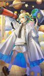  1boy apollo_(fate) asai_genji black_necktie black_shoes book coat commentary_request double_bun fate/grand_order fate_(series) feet_out_of_frame game_asset gradient_hair green_hair hair_bun holding holding_book holding_telescope indoors male_focus medium_hair multicolored_hair necktie official_art oversized_clothes paris_(academy_outfit)_(fate) paris_(fate) partial_commentary red_eyes shirt shoes shorts sleeves_past_fingers sleeves_past_wrists socks solo standing standing_on_one_leg stuffed_animal stuffed_toy sweater_vest telescope third-party_source white_coat white_shirt white_shorts white_socks white_sweater_vest 